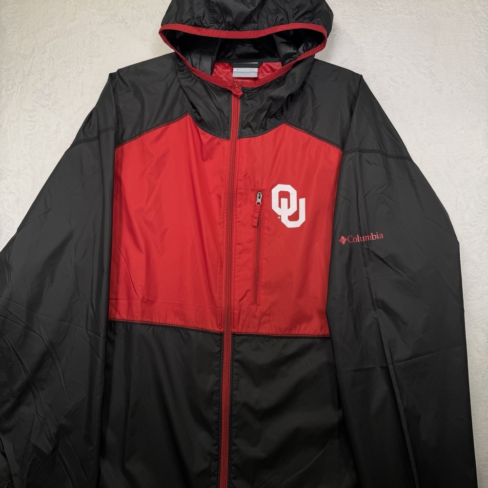 Oklahoma Sooners Columbia 2XL Flash Forward Full Zip Windbreaker Hoodie